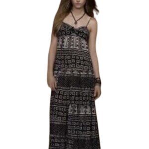 Ralph Lauren Denim & Supply Tribal Abstract Flowy Tiered Maxi Dress Medium